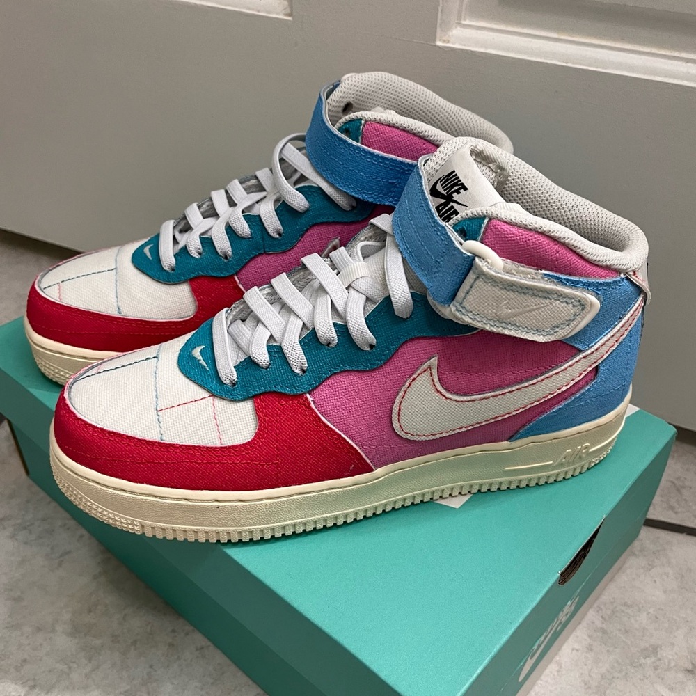 Nike Air Force 1 Custom Painted High Top Sneakers